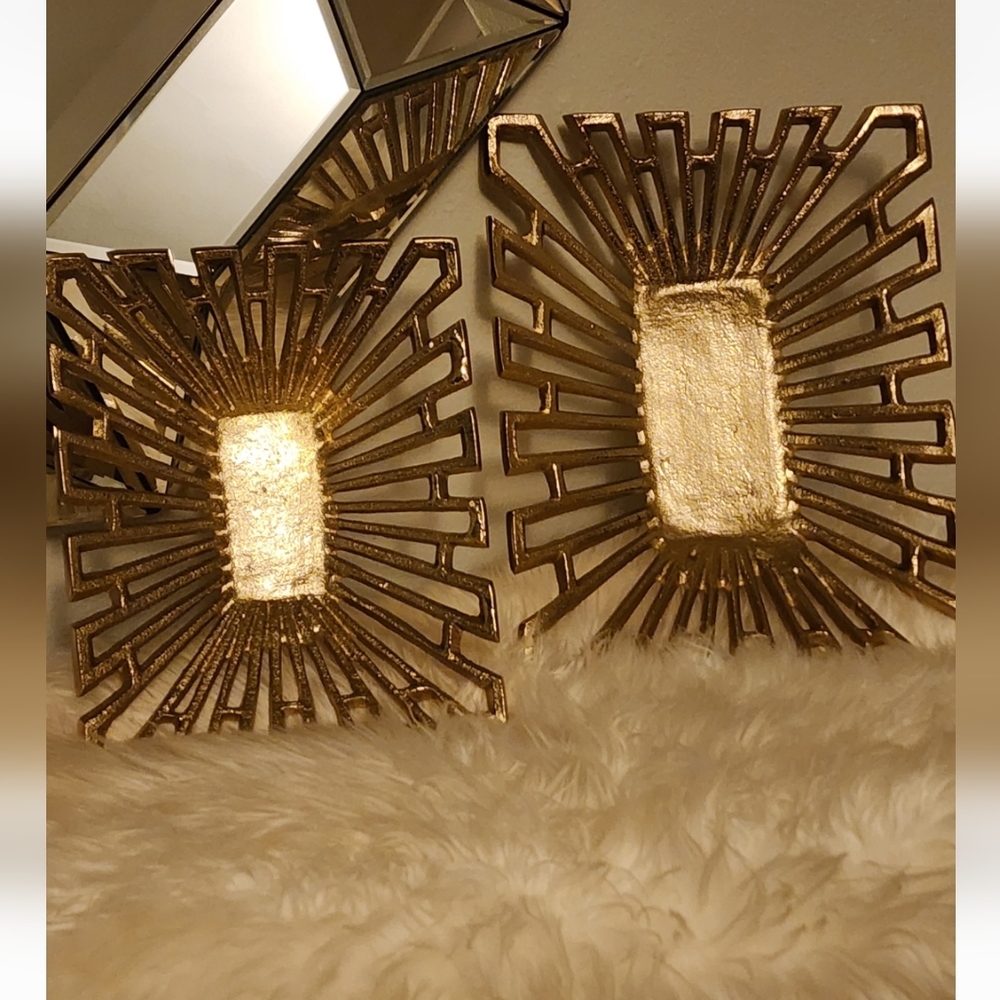 Gold Metal Tray Set